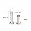 Uxcell Screw Post Fit For 5 16 8mm Hole Dia Male M6x20mm Female 6x18mm Belt Buckle Binding Bolts Leather Fastener Carbon Steel