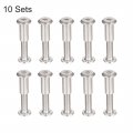 Uxcell Screw Post Fit For 5 16 8mm Hole Dia Male M6x20mm Female 6x18mm Belt Buckle Binding Bolts Leather Fastener Carbon Steel