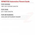 Vipmotoz Red Neon Tube Full Led License Plate Tag Light Lamp Compatible With 1997-2011 Dodge Dakota Raider Pickup Truck Chrome