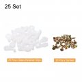 Uxcell 25set Glass Retainer Clips Kit 25mm Plastic Cabinet With Screws For Fixing 4mm Thick Doors Mirror Translucent