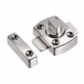 Uxcell Rotate Bolt Latch 1-inch Zinc Alloy Security Door Slide Lock 2 Pcs Silver