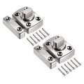 Uxcell Rotate Bolt Latch 1-inch Zinc Alloy Security Door Slide Lock 2 Pcs Silver