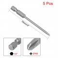 Uxcell 5 Pcs 3mm Ph0 Magnetic Phillips Screwdriver Bits 1 4 Inch Hex Shank 3-inch Length S2 Power Tool
