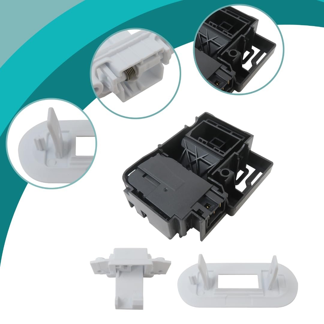 Upgrade Wh01x27954 Washer Lid Lock Switch Wh02x24399 Striker Wh01x24381 Bezel Fit For Ge Gtw330ask2ww Gtw330ask3ww Gtw330ask4ww