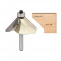 Uxcell Chamfer Router Bit 45 Degree 1 4 Shank 7 8 Cutting Height Edge Forming For Woodworking