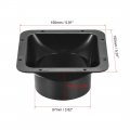 Uxcell Black Duct Connector Square Flange Abs Plastic Air Outlet Inlet Adaptor For 3 94inch Dia Hose