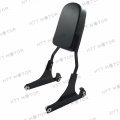 Matte Black Detachable Backrest Sissy Bar Flame For 00 Later Flstc And 03 Flsts Aftermarket Motorcycle Passenger With Cushion