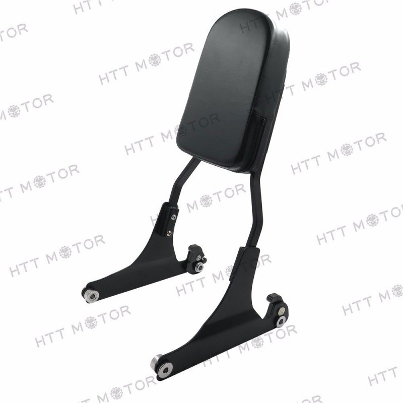 Matte Black Detachable Backrest Sissy Bar Flame For 00 Later Flstc And 03 Flsts Aftermarket Motorcycle Passenger With Cushion