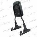 Matte Black Detachable Backrest Sissy Bar Flame For 00 Later Flstc And 03 Flsts Aftermarket Motorcycle Passenger With Cushion