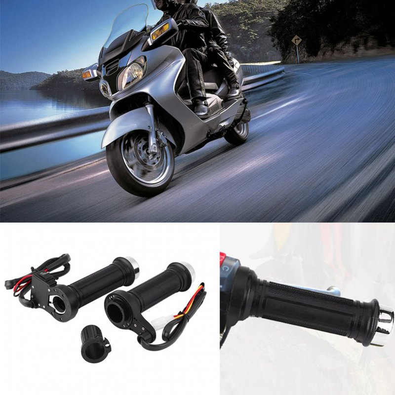 Electric Hot Heated Handlebar Grips 1 Pair 22mm 7 8 In Universal Motorcycle Atv Warm Hand With Three Gear Temperature Switch