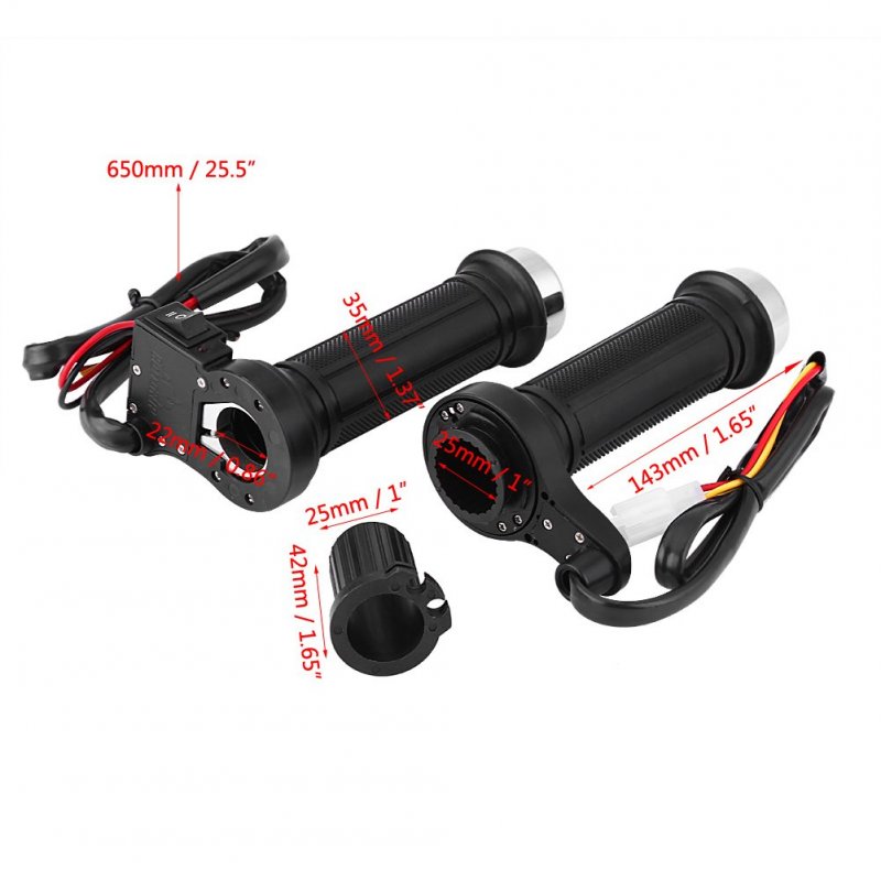 Electric Hot Heated Handlebar Grips 1 Pair 22mm 7 8 In Universal Motorcycle Atv Warm Hand With Three Gear Temperature Switch