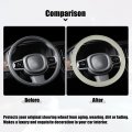 Uxcell Universal Silicone 14 6 37cm Steering Wheel Cover Foldable Tire Design Protector Interior Trim For Car Beige