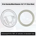 Uxcell Universal Silicone 14 6 37cm Steering Wheel Cover Foldable Tire Design Protector Interior Trim For Car Beige