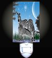 Moonlit Zebra Lake Decorative Nightlight 