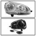 Headlight Headlamp For 2006 To 2009 Volkswagen Gti Rabbit And 2005 2010 Jetta Passenger Side Clear Lens H7 Low High Beam