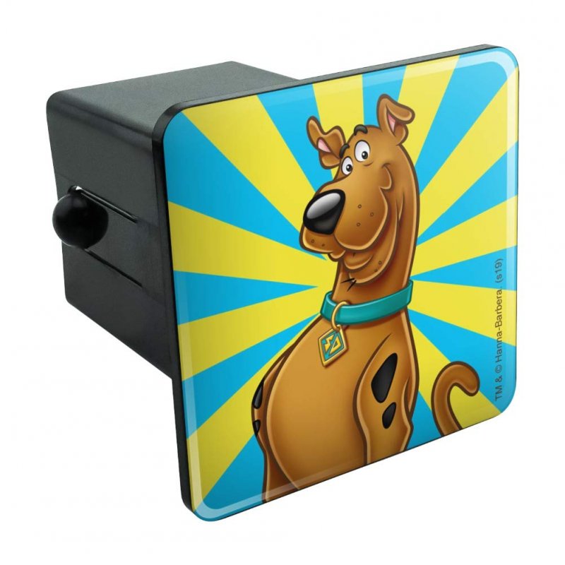 Scooby Doo Character Tow Trailer Hitch Cover Plug Insert For 2 In Receivers Durable Black Abs Plastic With Uv Resistant Resin