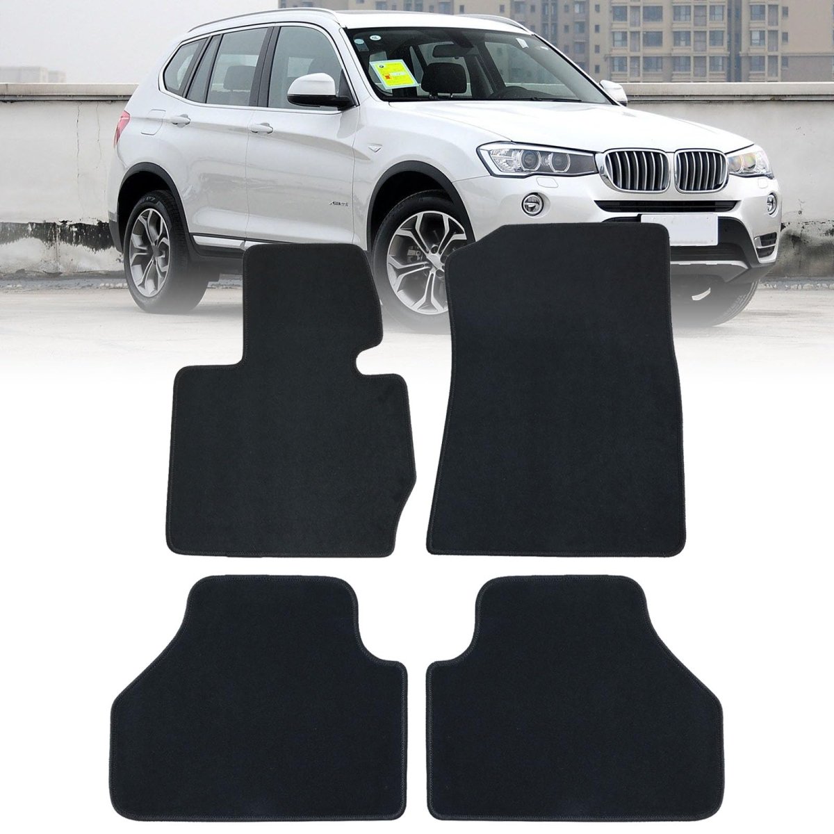 Black Velour Front Rear Floor Mats Carpet For Bmw X3 F25 2010 2011 2012 2013 2014 2015 2016 2017 2018