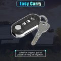 Uxcell 3 Button Replacement Smart Key Fob Caseless Entry Remote Key Shell Cover For Fiat 500 2012-2015 With Blade No Chip