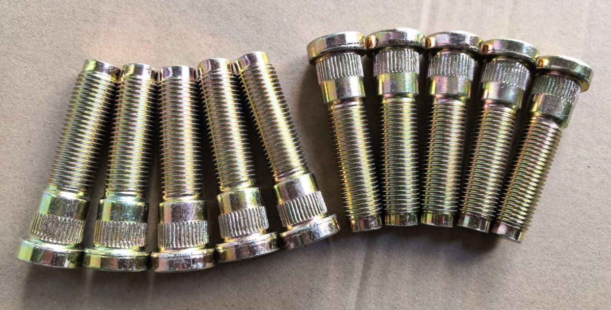 10pcs M14x1 50 Serrated Wheel Stud Bolts 610-638 15 8mm Knurl 59 5mm Uhl Length Replacement For Jeep Gladiator 2020-2025