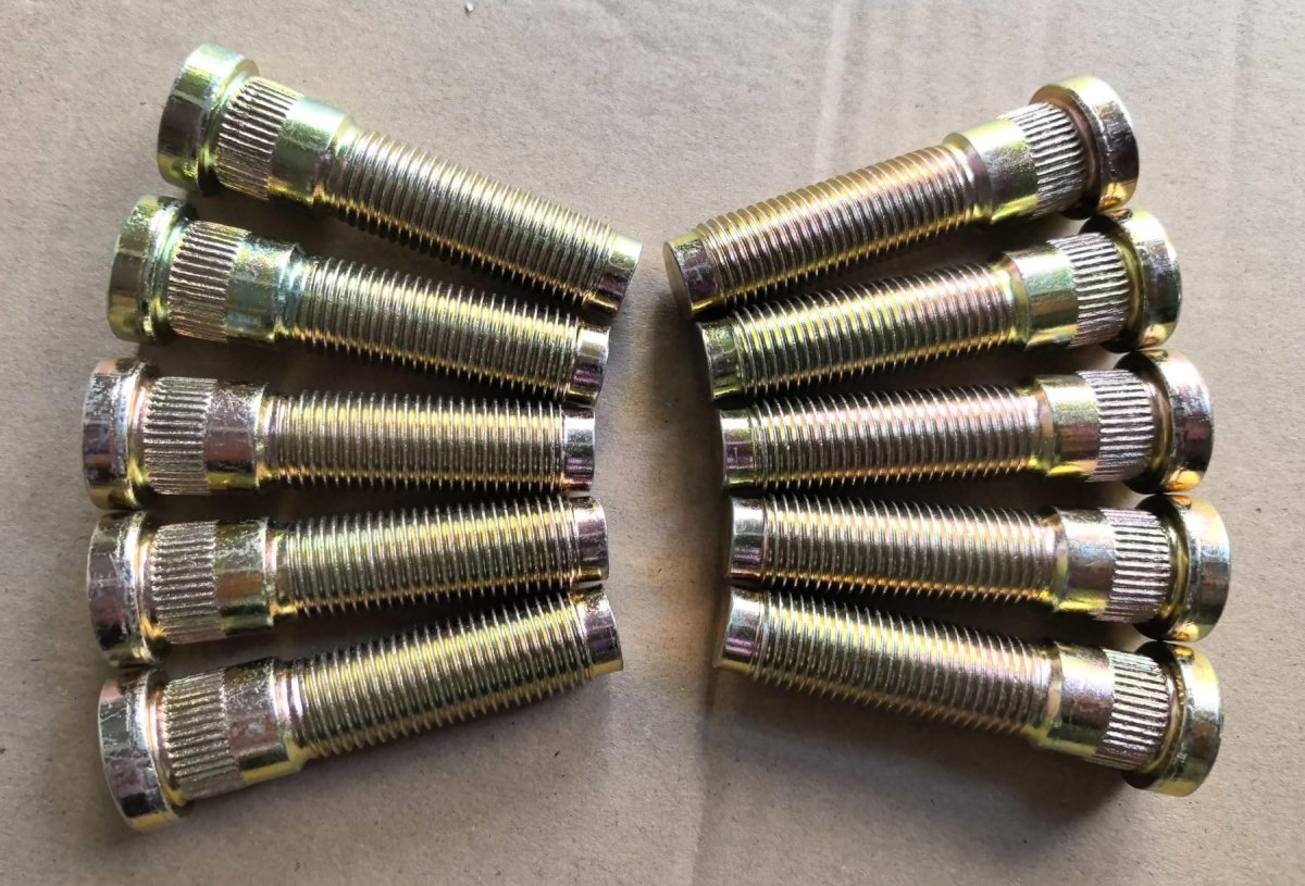 10pcs M14x1 50 Serrated Wheel Stud Bolts 610-638 15 8mm Knurl 59 5mm Uhl Length Replacement For Jeep Gladiator 2020-2025