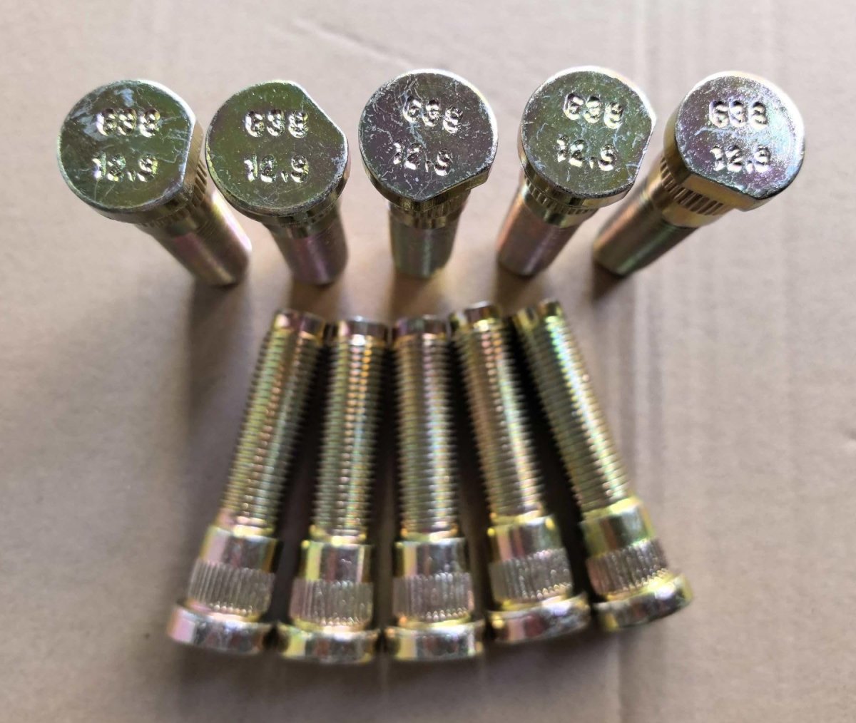 10pcs M14x1 50 Serrated Wheel Stud Bolts 610-638 15 8mm Knurl 59 5mm Uhl Length Replacement For Jeep Gladiator 2020-2025