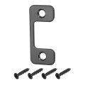 2 Set Door Strike Plate 57mm X 25 5mm Stainless Steel Latch Deadbolt Replacement Lock For Frame Jamb Reinforcement Black 