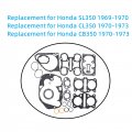 Gxywady Motorcycle Gasket Kit Replacement For Honda Cb350 Cl350 Sl350