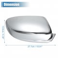 Uxcell 1 Pair Chrome Plated Full Mirrora Cover Cap For Chrysler 300 300c 2011-2022 Dodge Charger