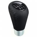 Abfer 6 Speed Shift Knob Leather Gear Stick Shifter Knobs Fit For Most Manual Transmission Vehicle Truck Black 