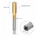 Uxcell Straight Flute Taps M10 X 1 Metric Left Hand Titanium Coated M35 Cobalt High Speed Steel Machine Tapping Screw Thread