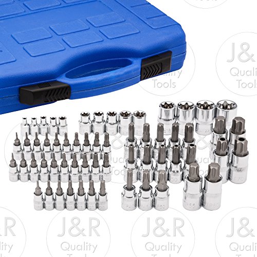 Master Torx Star Socket Set 60 Piece S2 Alloy Steel And Chrome Vanadium Includes Tamper Proof Plus Sockets With Organizing Case
