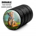 Baby Tiger And Lillies Valve Stem Caps For Tire Rim Wheel Aluminum Black