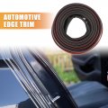 X Autohaux 39 4ft 12 Meter Automotive Edge Trim D-shape Rubber Weather Striping Door Seal Strip Stripping Guard For Cars