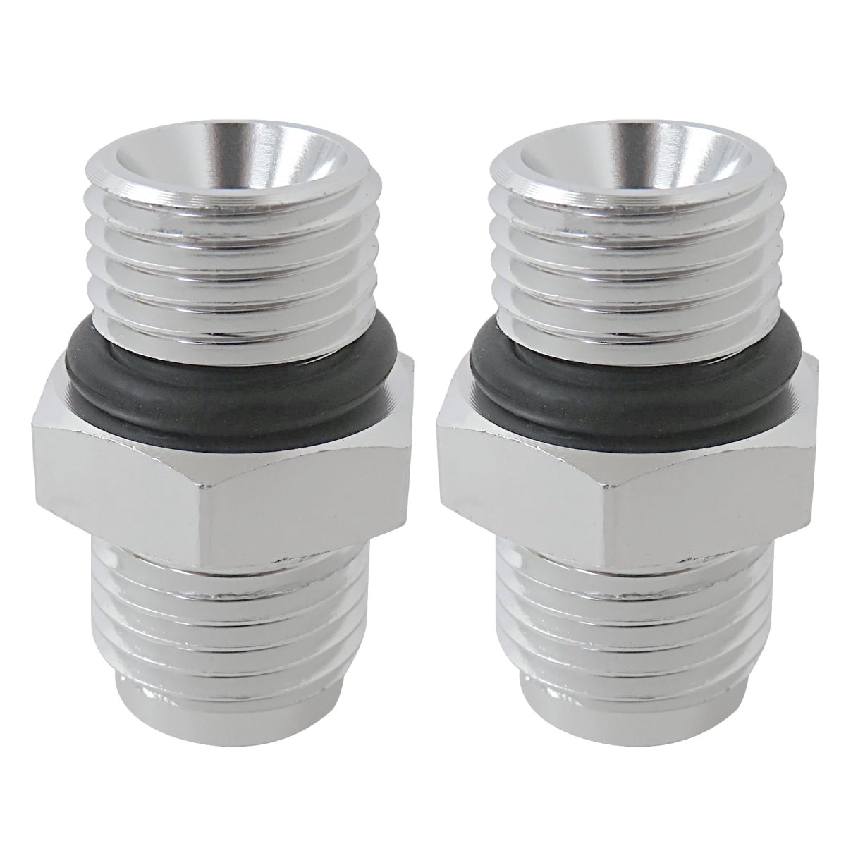 Universal Transmission Line Adapter Set 6an Male Flare To 1 4 In Npsm Aluminum For Gm Ford Chrysler Models 4l60e Aod 4r100