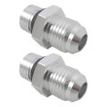 Universal Transmission Line Adapter Set 6an Male Flare To 1 4 In Npsm Aluminum For Gm Ford Chrysler Models 4l60e Aod 4r100