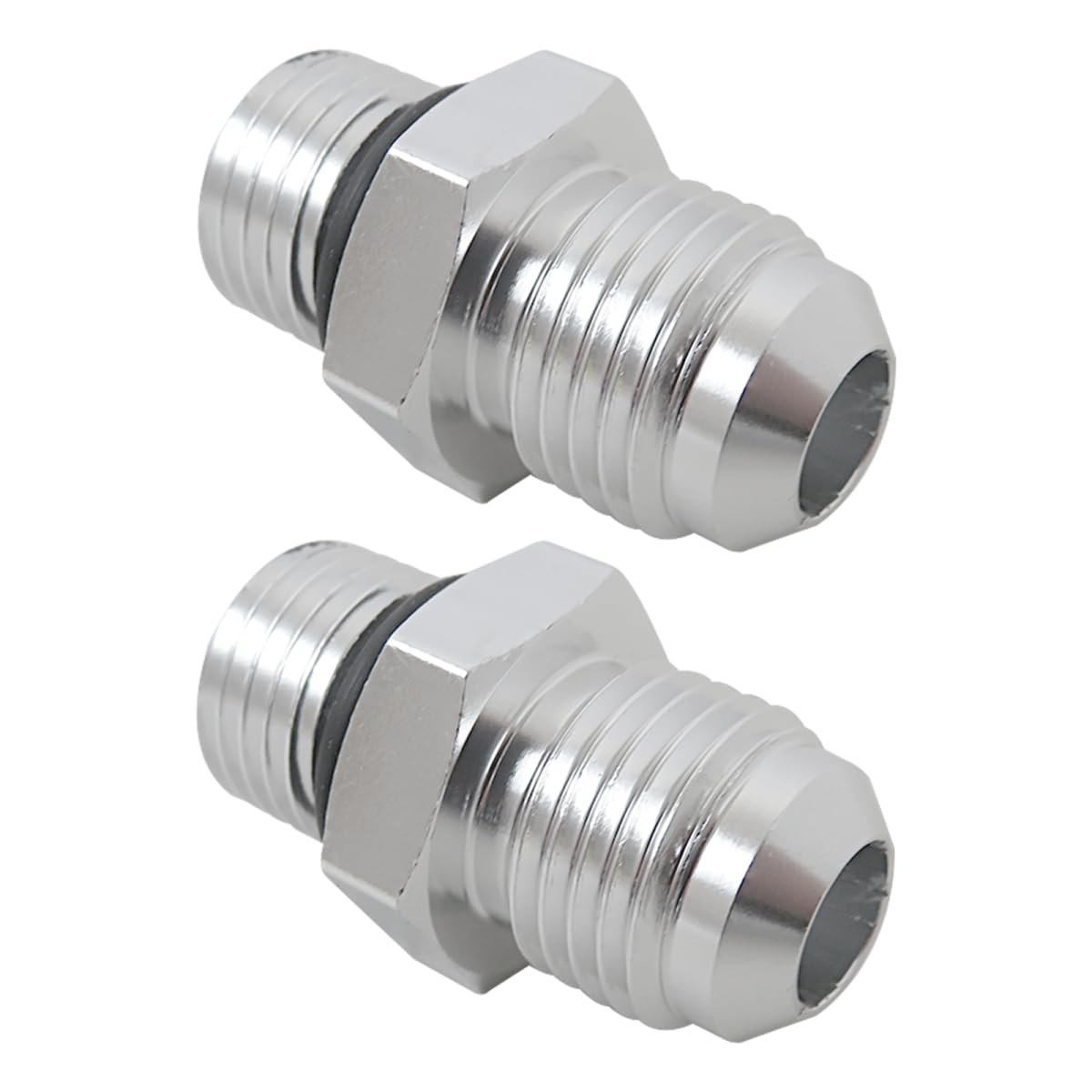 Universal Transmission Line Adapter Set 6an Male Flare To 1 4 In Npsm Aluminum For Gm Ford Chrysler Models 4l60e Aod 4r100