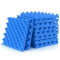 Cococina 10pcs 25x25x4cm Sound-absorbing Cotton Soundproof Foam Wall Muffler Sponge Blue 