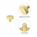 Uxcell Knurled Thumb Screws M3x5mm Flat Brass Bolts Grip Knobs Fasteners For Pc Electronic Mechanical 5pcs