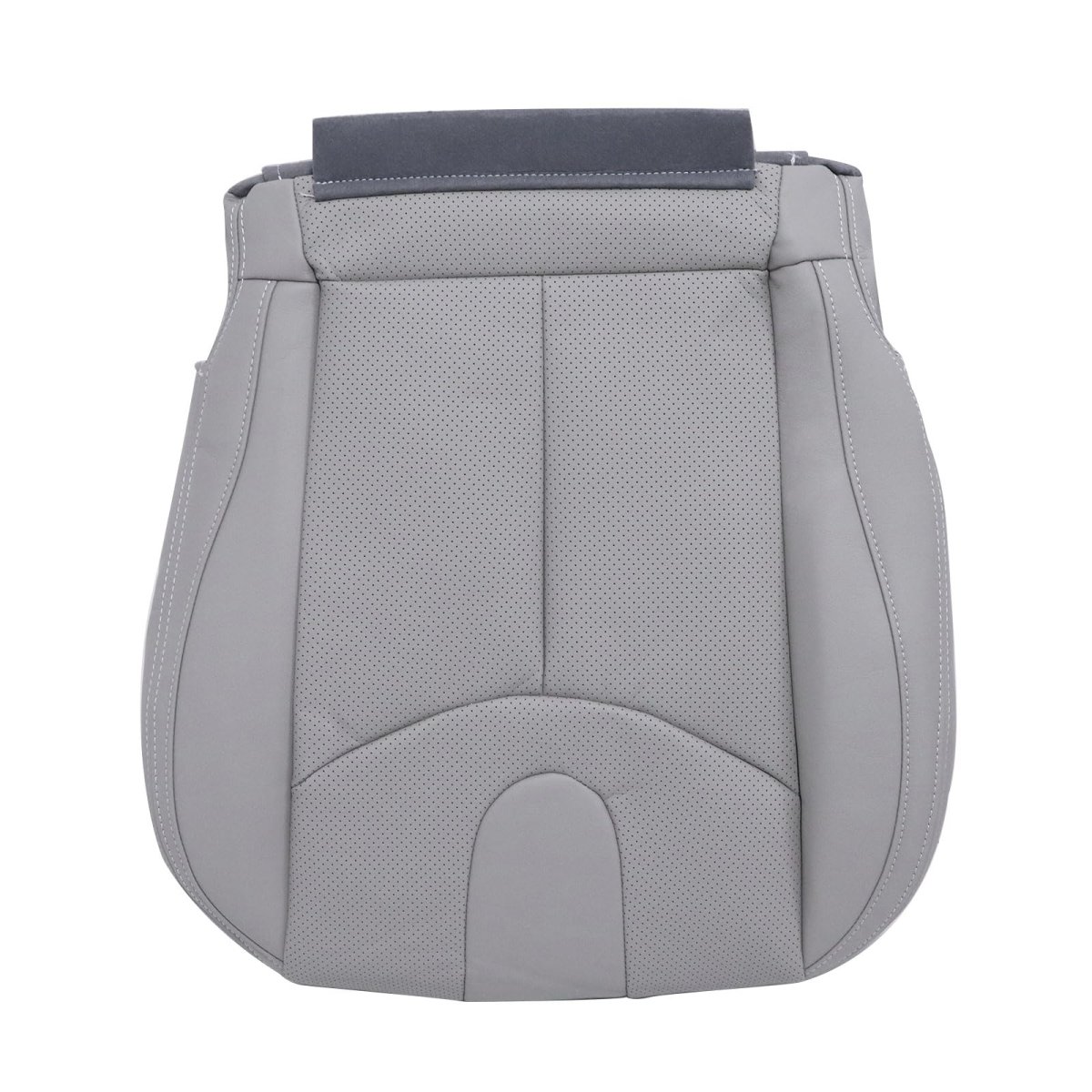 Front Driver Bottom Perforated Leather Seat Cover For Infiniti G37 Convertible 2009 2013 Gray Microfiber Replacement Fits Power