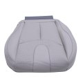 Front Driver Bottom Perforated Leather Seat Cover For Infiniti G37 Convertible 2009 2013 Gray Microfiber Replacement Fits Power