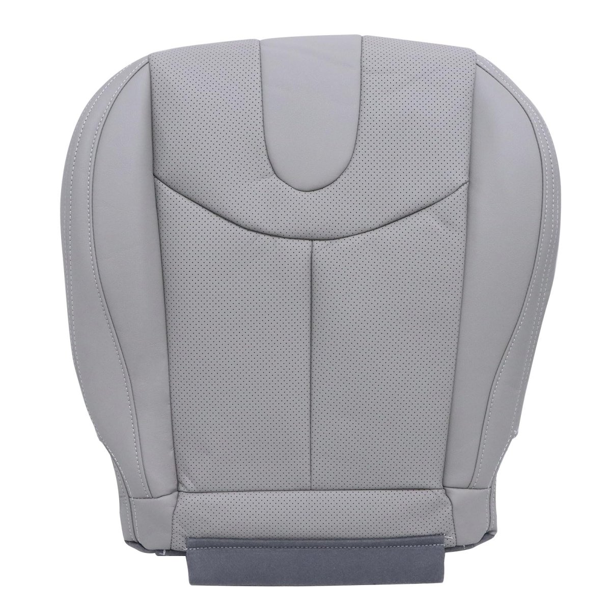 Front Driver Bottom Perforated Leather Seat Cover For Infiniti G37 Convertible 2009 2013 Gray Microfiber Replacement Fits Power