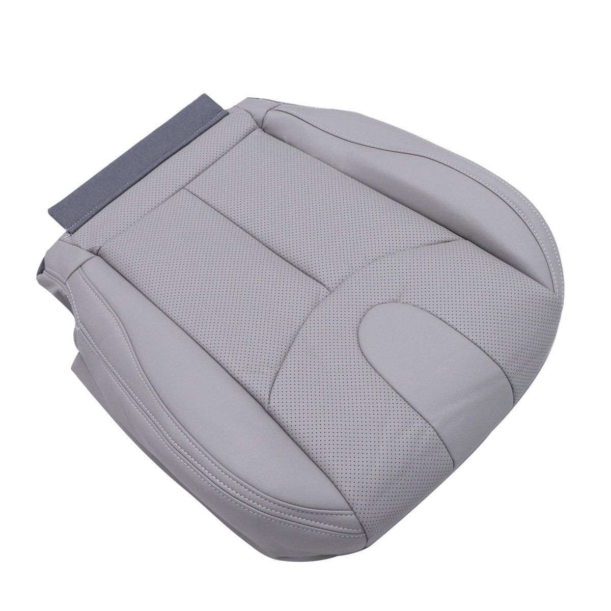 Front Driver Bottom Perforated Leather Seat Cover For Infiniti G37 Convertible 2009 2013 Gray Microfiber Replacement Fits Power