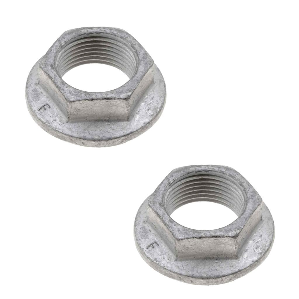 Spindle Nuts For Chevy Corvette Impala 2000 To011 M27 2 0 Fine Thread 6 Point Steel 2 Pieces Replacement 10257766 10277361
