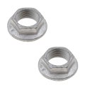Spindle Nuts For Chevy Corvette Impala 2000 To011 M27 2 0 Fine Thread 6 Point Steel 2 Pieces Replacement 10257766 10277361 