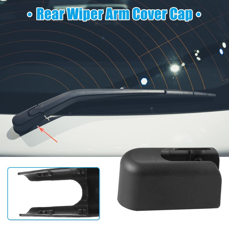 Acropix Rear Windshield Wiper Arm Nut Cover Cap Fit For Ford Fiesta Mk Vi Pack Of 1 Black