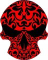 Stickertalk Tribal Skull Vinyl Sticker 4 Inches By 5 