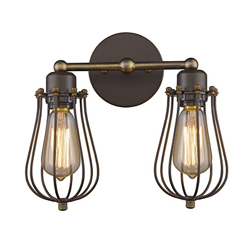 Chloe Lighting Ch857044rb12-ws2 Industrial Industrial-style 2 Light Rubbed Bronze Wall Sconce 12 Wide