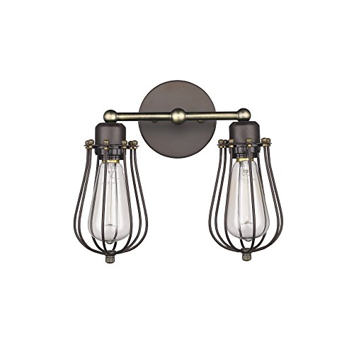 Chloe Lighting Ch857044rb12-ws2 Industrial Industrial-style 2 Light Rubbed Bronze Wall Sconce 12 Wide