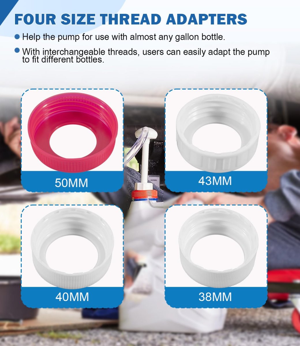 Bonbo Fluid Pump Include 4 Size Thread For Gallon Bottles And Wide Mouth Quart Not Standard 30cc 1 Full Ounce Per Stroke