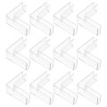 12pcs Plastic Glass Connector Suitable For 6mm Thick L Shaped To Clamp Fixing Bracket Rimless Clip Holder Aquarium Fish Tank 